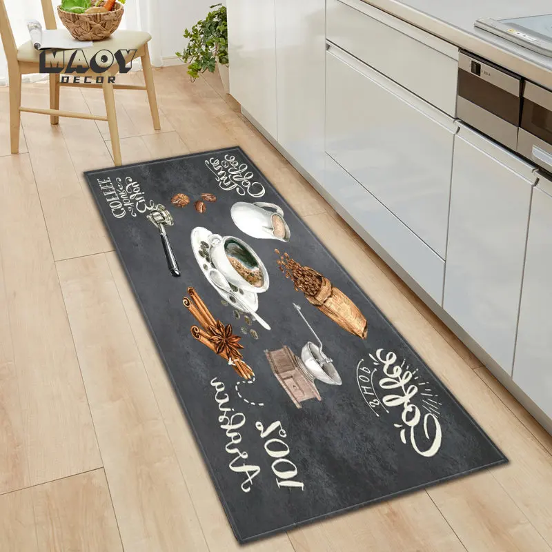 

Kitchen Floor Mat Bathroom Anti-Slip Foot Rug Home Balcony Hallway Entrance Doormat For Living Room Bedroom Decoration Carpet