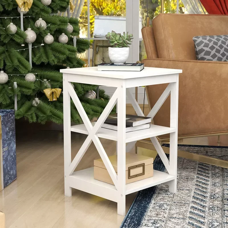 

Modern Solid Wood Coffee Table Book Storage Desk Sofa Side Living Room Bedroom Home Office Cafe Table Furniture