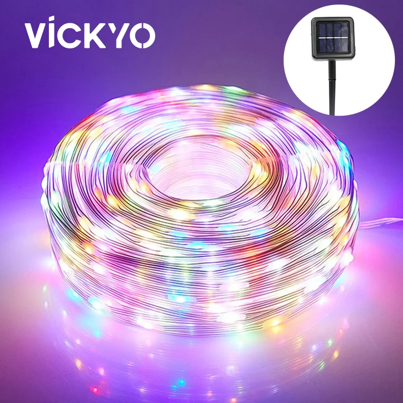 

VICKYO LED Solar String Fairy Light 10M-100M LED Copper Wire Lights Waterproof For Holiday Garden Plants Balcony Decoration Lamp