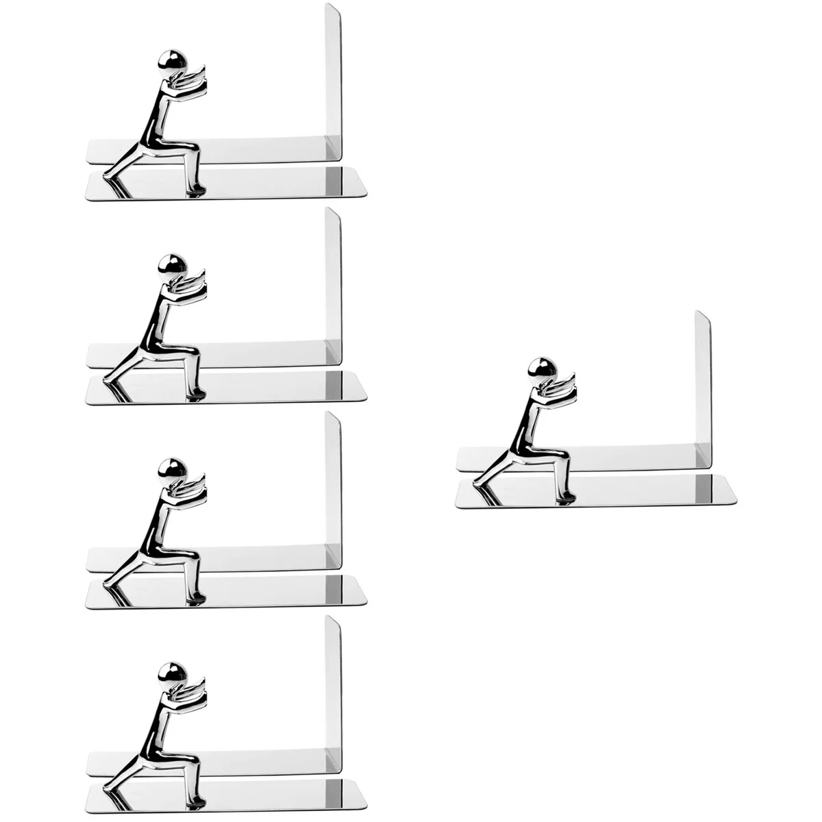 Book Bookends Decorative End Heavy Duty Classroom Bookend Holder Iron Stoppers Stand Stopper Simple Ends Gift Human Stationery