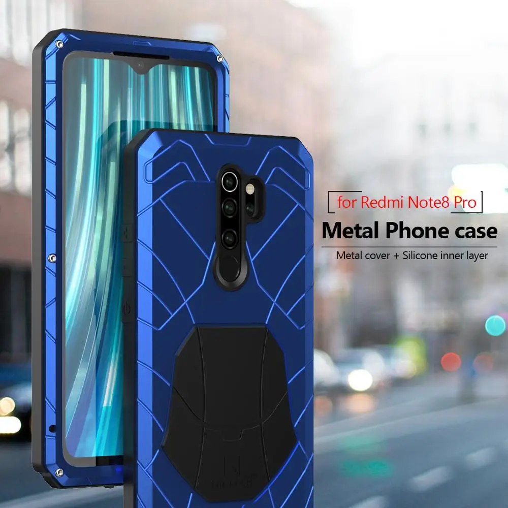 Imatch Case For Xiaomi Poco F2 X3 Pro Hard Aluminum Metal Protector Heavy Duty Cover For Redmi K30 K20 Note 9 9s 8 7 Pro Case