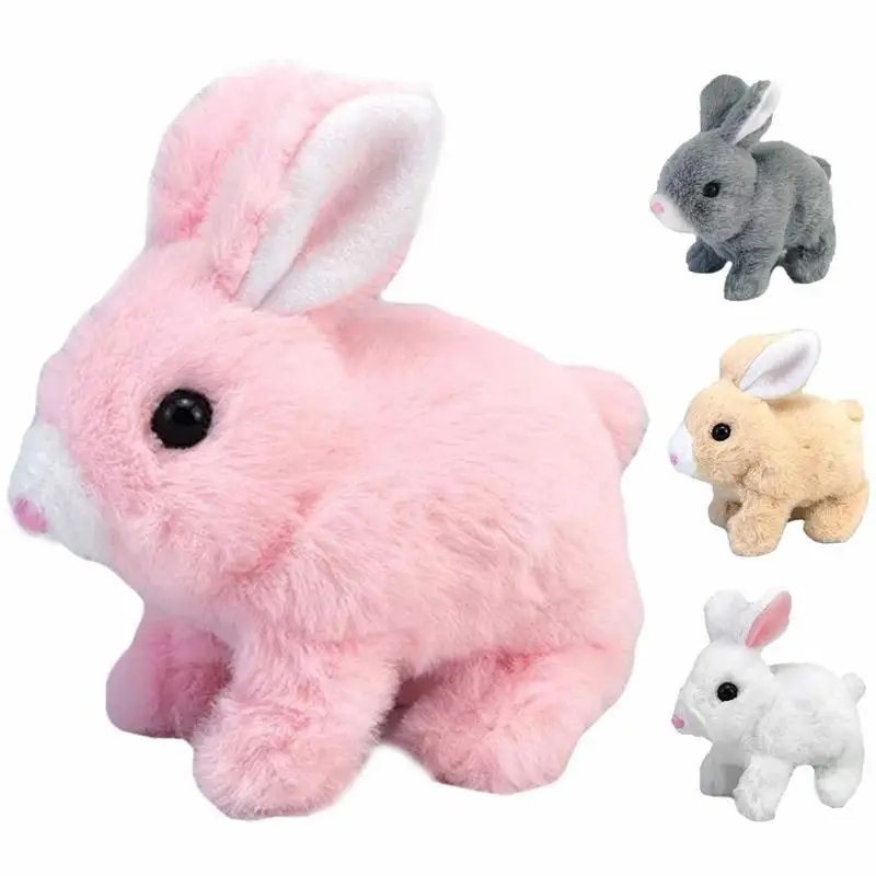 

Soft Big Bunny Stuffed Animal Doll Interactive Toys Bunnies Can Walk And Talk Animals Cushion Stuffed Toy For Kids