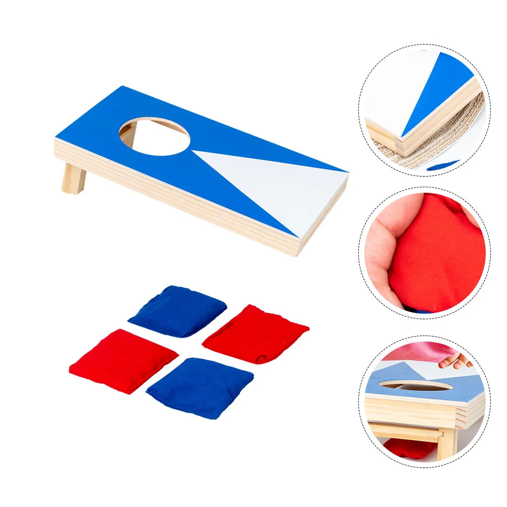 

Wooden Cornhole Set Educational Toys Kids Toss Game Washer Pitch Beanbag Toss Set Bean Bag Throw Game Out Door Toys