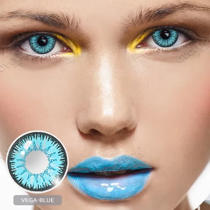 Фото OVOLOOK-1 пара/2 шт. линзы для косплея, аниме, контактные линзы для коррекции зрения, комедийные близорукости, контактные линзы по рецепту №1