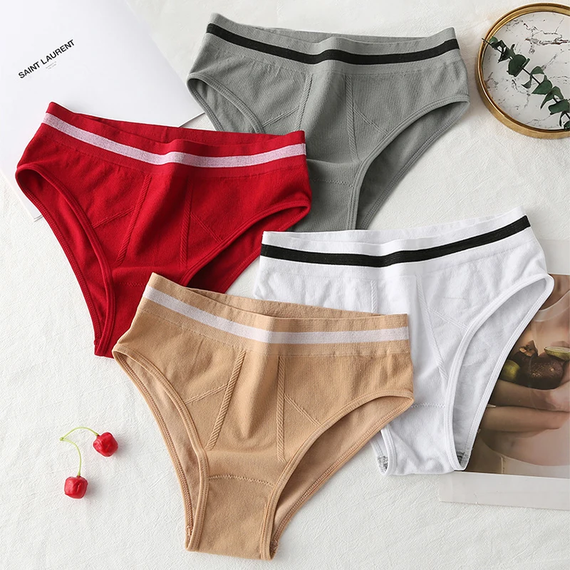

High-Rise Panties for Woman Seamless Sport Briefs Women's Underwear Female Panties Underpants Ladies Intimates New Intimates