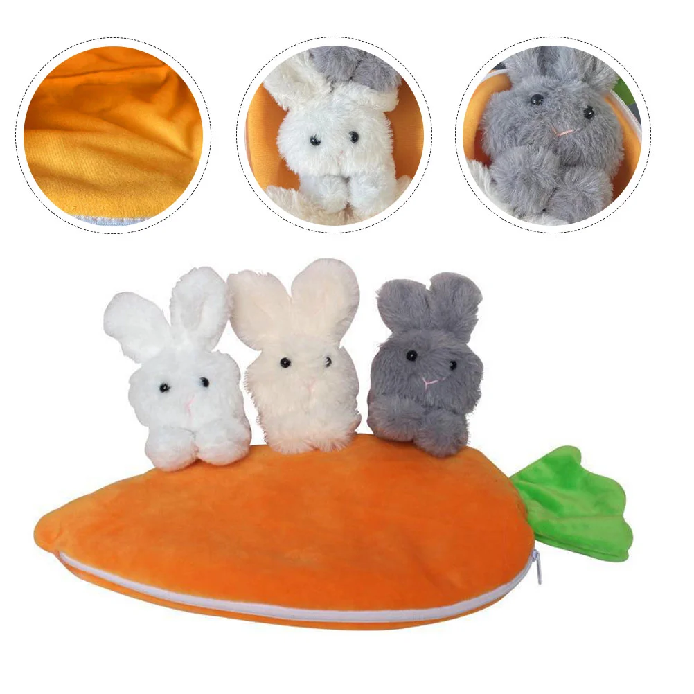 

1 Set Rabbit Carrot Easter Dolls Adornments Desktop Decorations for Easter Party