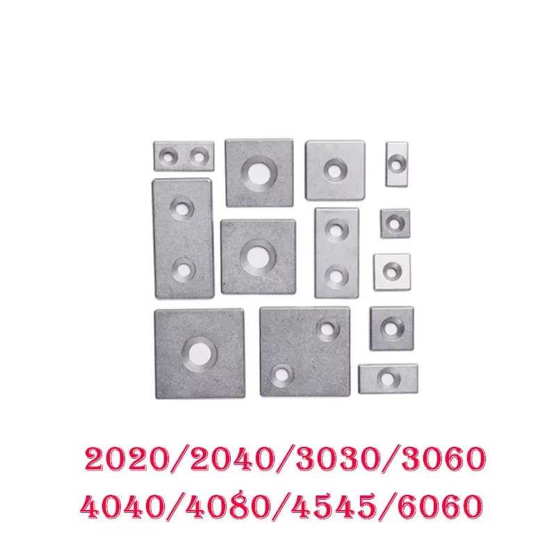 

NEW2022 5pcs 2020 2040 3030 4040 Aluminum Profile End Cap Cover Plate With Single Holes Standard Profile Fittings 6063-T5 CNC 3D