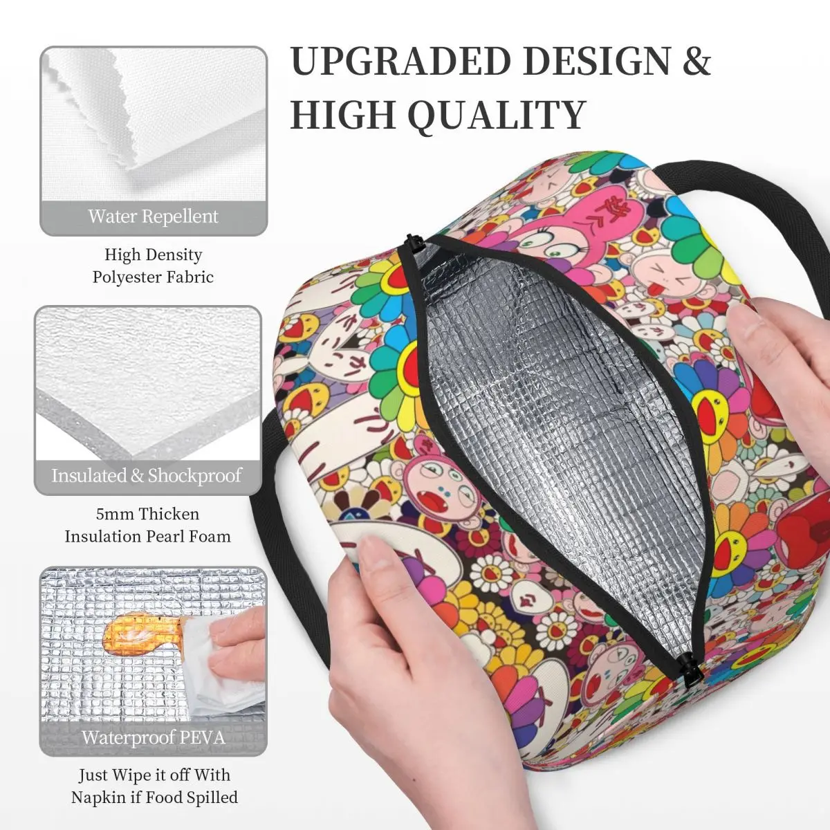 Takashi-Murakami сумка для обеда школы водонепроницаемый термохолодильник пикника