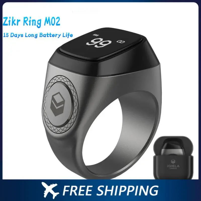 

Iqibla Smart Tasbih Tally Counter For Muslims Zikr Ring Digital Tasbeeh 5 Prayer Time Vibration Reminder Waterproof