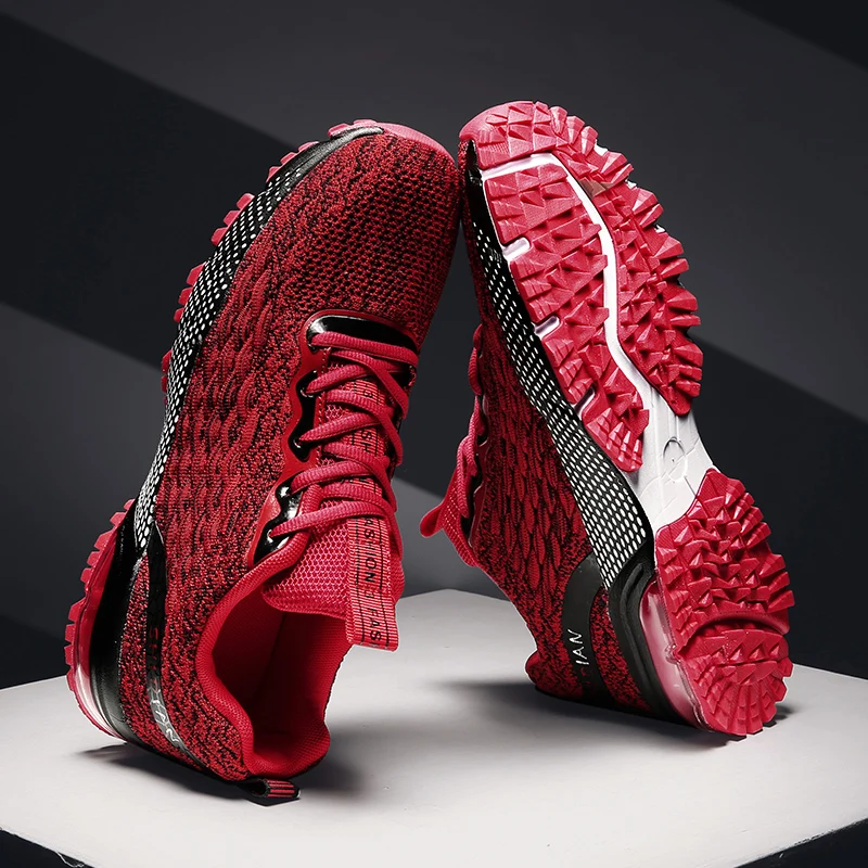 Men sneakers Lightweight Cushioning Outdoor Air cushion Road Running Shoes Marathon Sport Shoes Walking Shoes Tenis Masculino