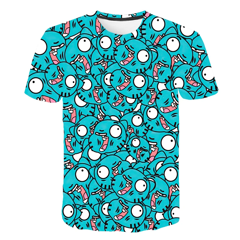 

New Fashion Cartoon 3D Printing T Shirt Summer Short Sleeve O-neck Tshirt Tee For Baby Boys Kids Casual Tops Girls T-shirt 4-14T