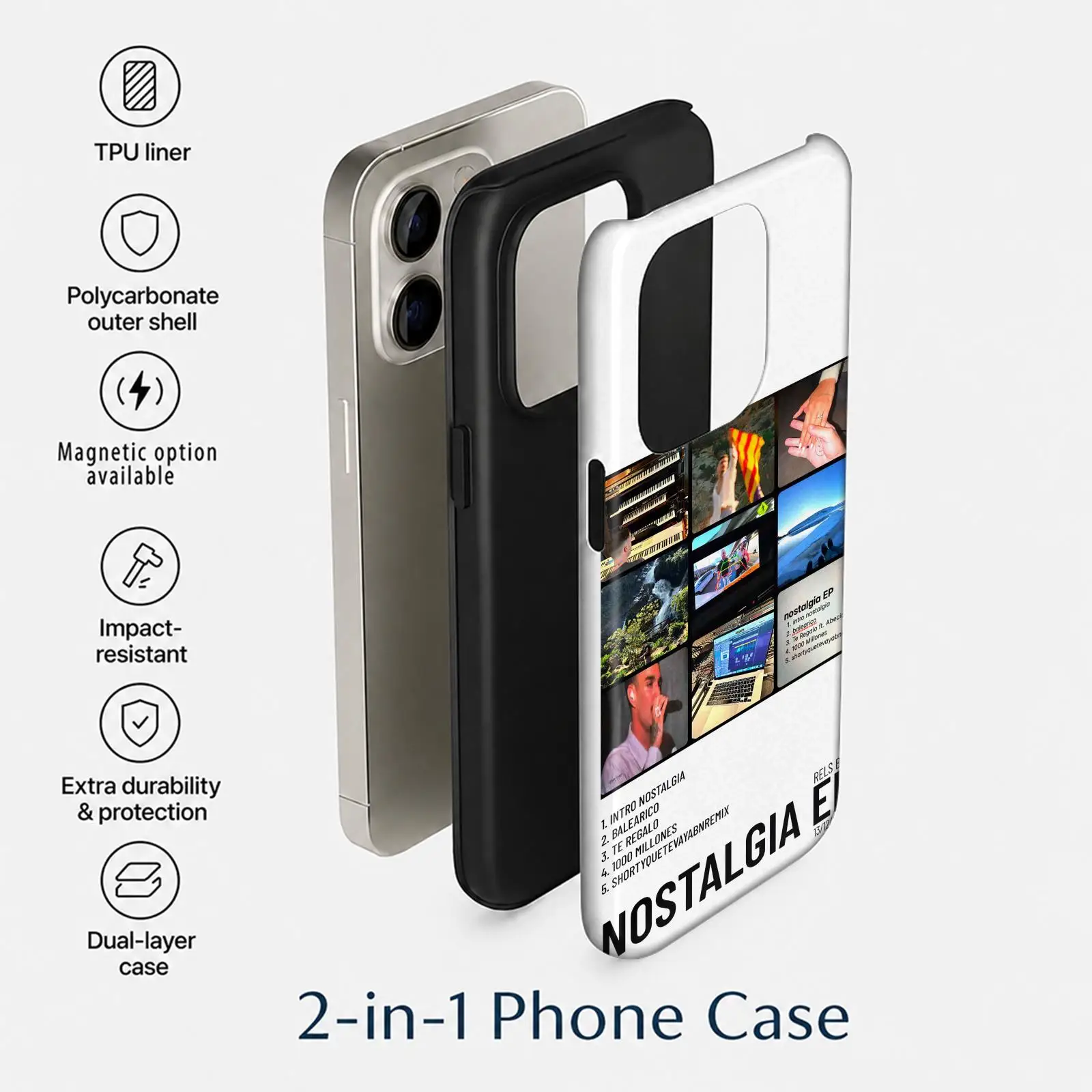 Чехол для телефона Singer R-Rels B для iPhone 17 16 15 14 13 12 11 Pro Max Air, двухслойный, противоударный, защитный, 2-в-1 (art.: 3920db775d724) - 3920db775d724