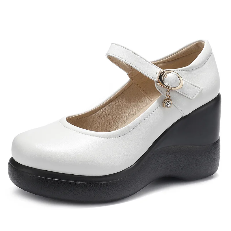 Женские туфли из натуральной кожи на высоком каблуке 8 см размеры 32-43