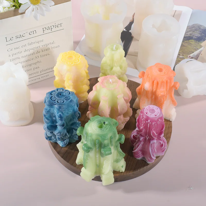 

Carved Vine Candle Mold Dunhuang Column Creative DIY Gypsum Resin Drip Glue Hand Soap Silica Gel