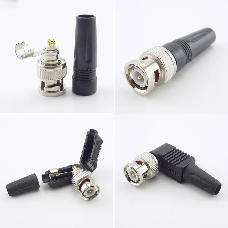 

BNC Connector BNC Male Plug Twist-on RF Coaxial RG59 Cable Plastic Tail Adapter for Surveillance CCTV Camera Video Audio J17