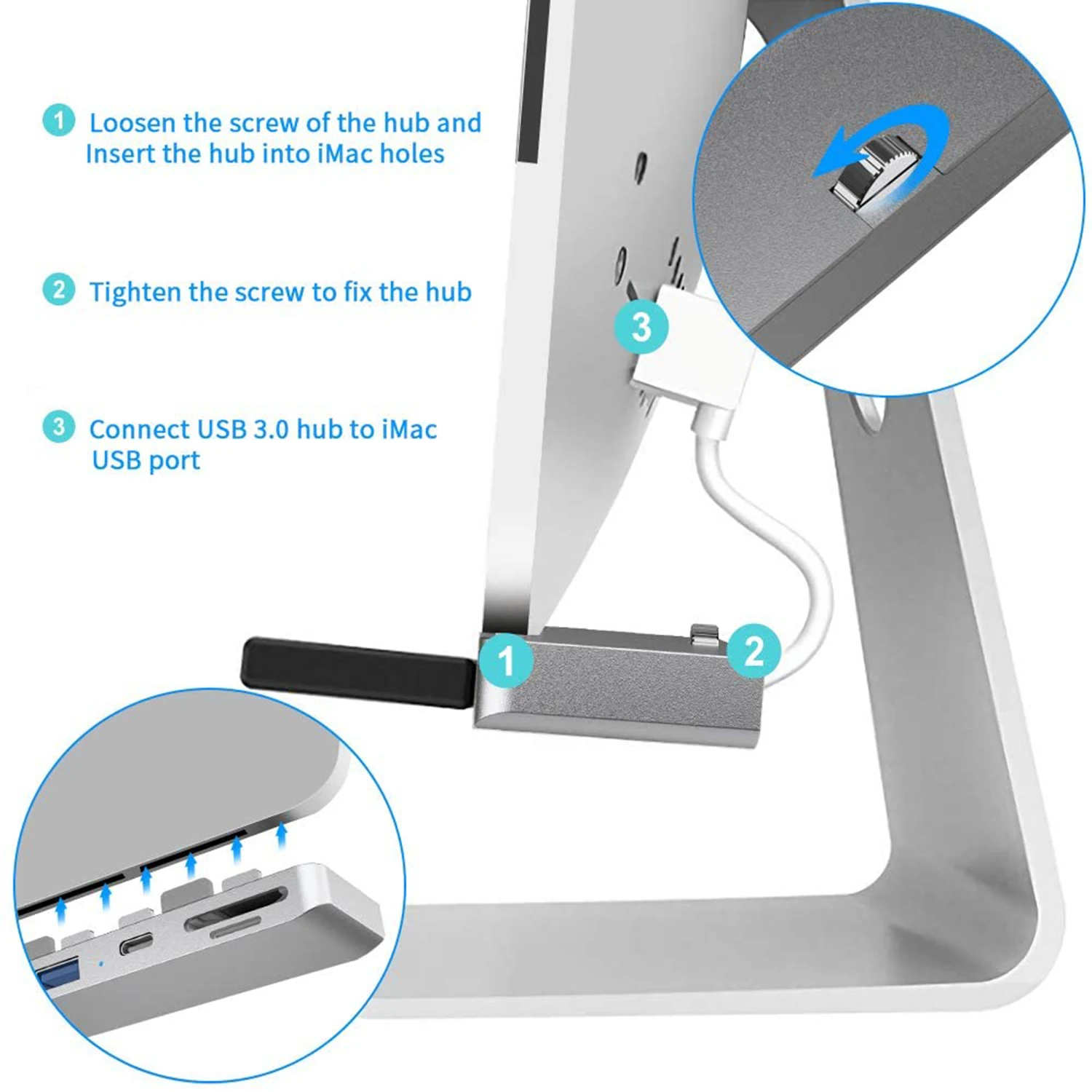 Usb-концентратор 5 в 1 Для iMac Pro 2017 2018 2020 ios док-станция все-в-одном USB3.0 концентратор
