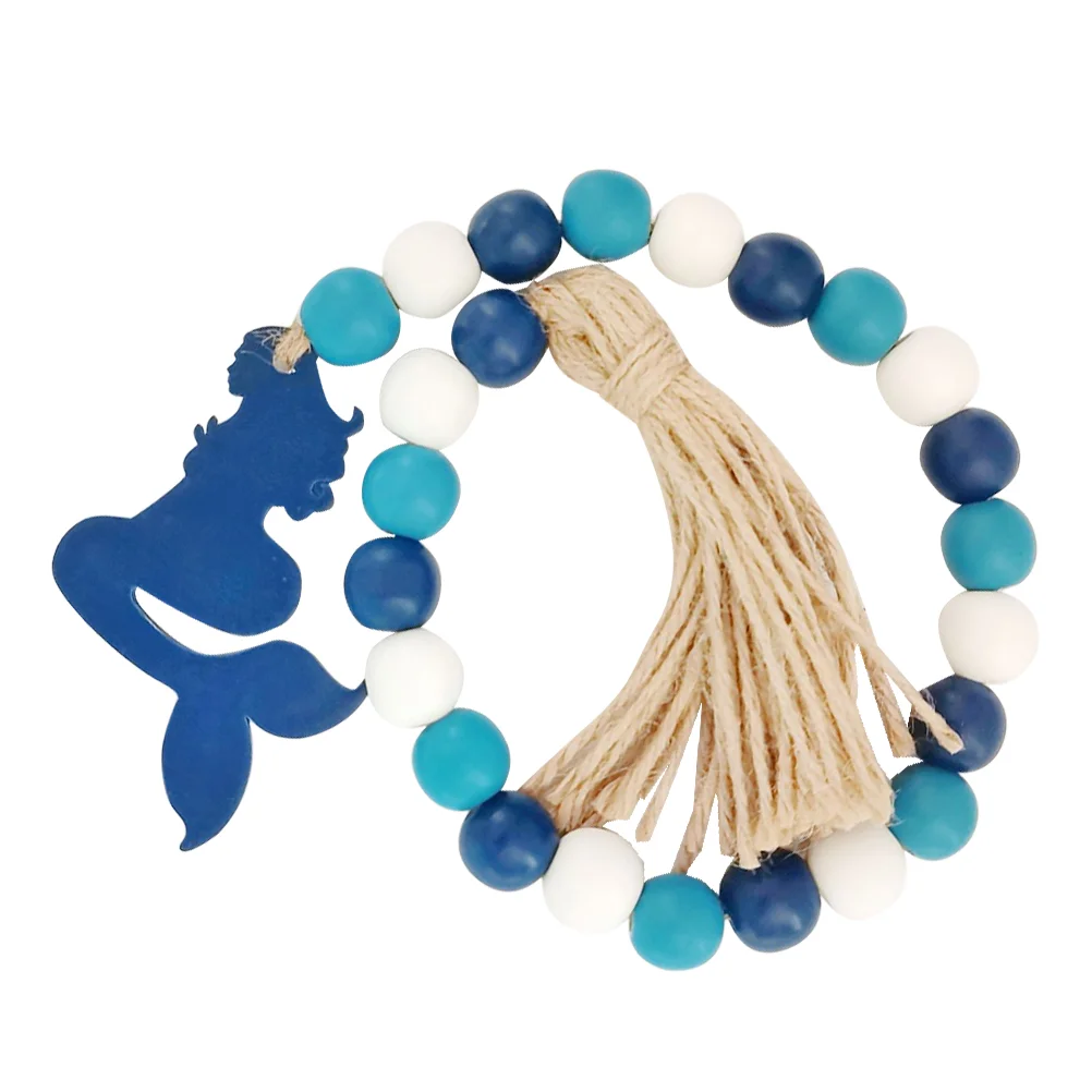 Декор морских бусин гирлянда с кисточками деревянная кухня фермерский дом висит