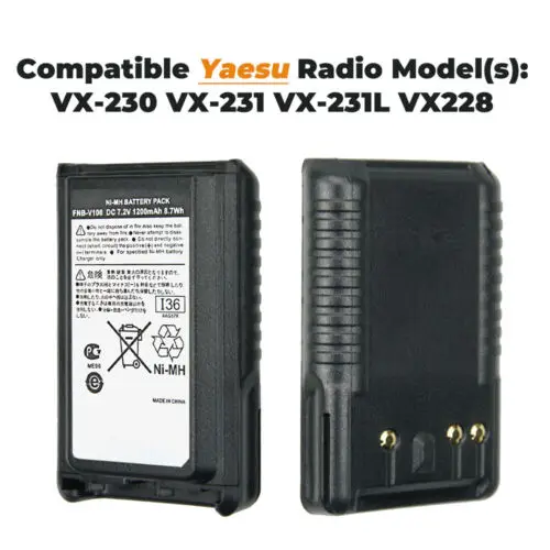 Новинка 7 2 V 1200mAh Запасной Ni-MH аккумулятор для радио Walkie Talkie Yaesu Vertex FNB-V106