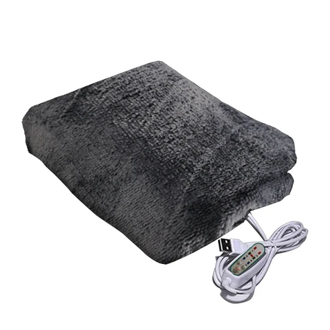 Электрическое одеяло для кемпинга, мягкое плюшевое одеяло, Стираемое в машинке, с подогревом USB, для дома и офиса, зимнее теплое одеяло для дивана, кровати, термостат