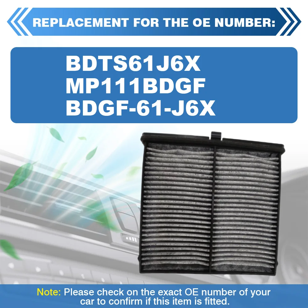 Фото BDTS61J6X, MP111BDGF, BDGF-61-J6X Автомобильный активированный воздушный фильтр салона для Mazda 3 CX-30 2019 2020 2021 2022 2023 CX-50 2023 №5
