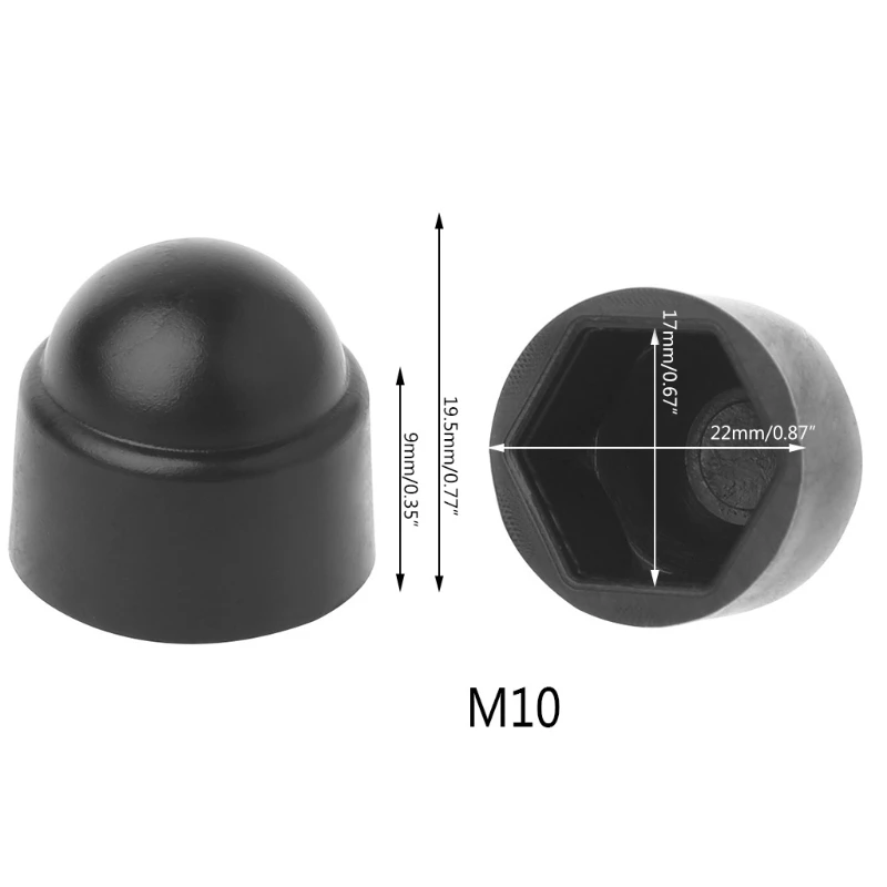 

10Pcs M6 M8 M10 M12 Bolt Nut Dome Protection Covers Exposed Hexagon Plastic