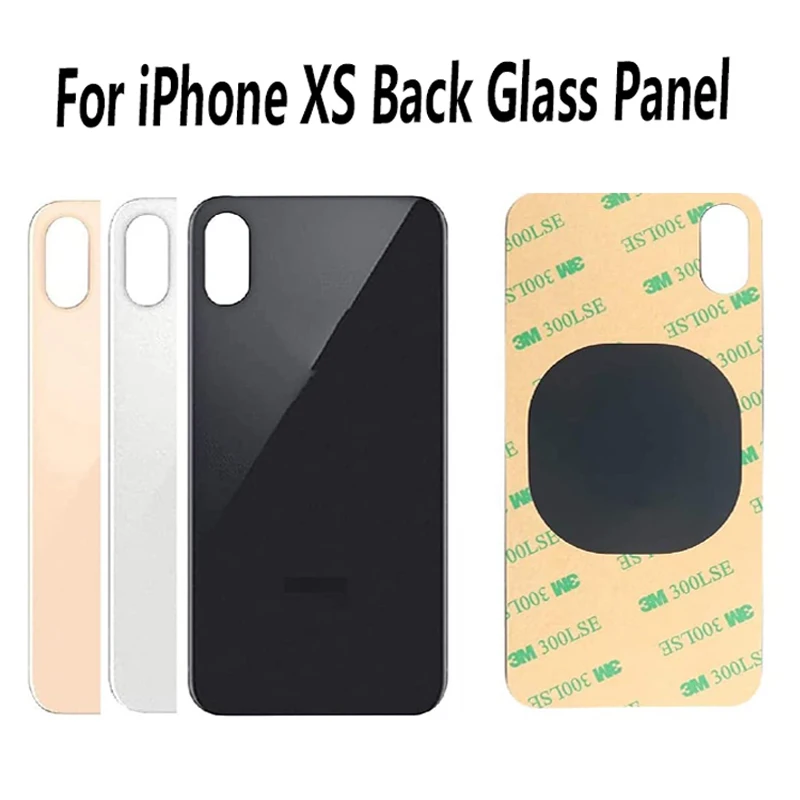 

Big Hole For iPhone XS / XSmax Back Glass Panel Battery Cover Rear Door Housing Case Replacement Parts With 3M Tape With LOGO