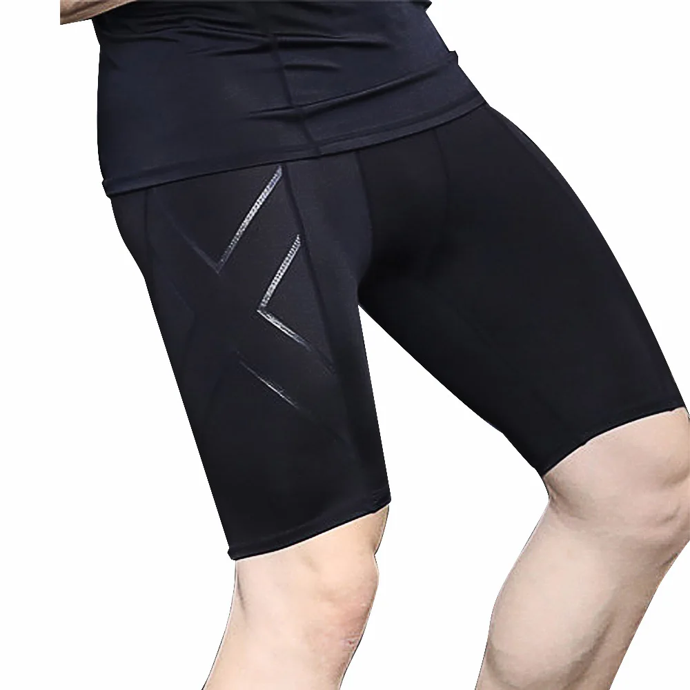 

2023 New Men's Compression Tights Shorts Running Fitness Bodybuilding Men Skinny Workout Breathable Quick Dry Pants