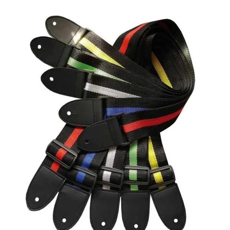 

Adjustable Durable Nylon Guitar Strap Electric Acoustic Bass Guitar Strap IRIN Ukulele Belt With PU Leather Ends