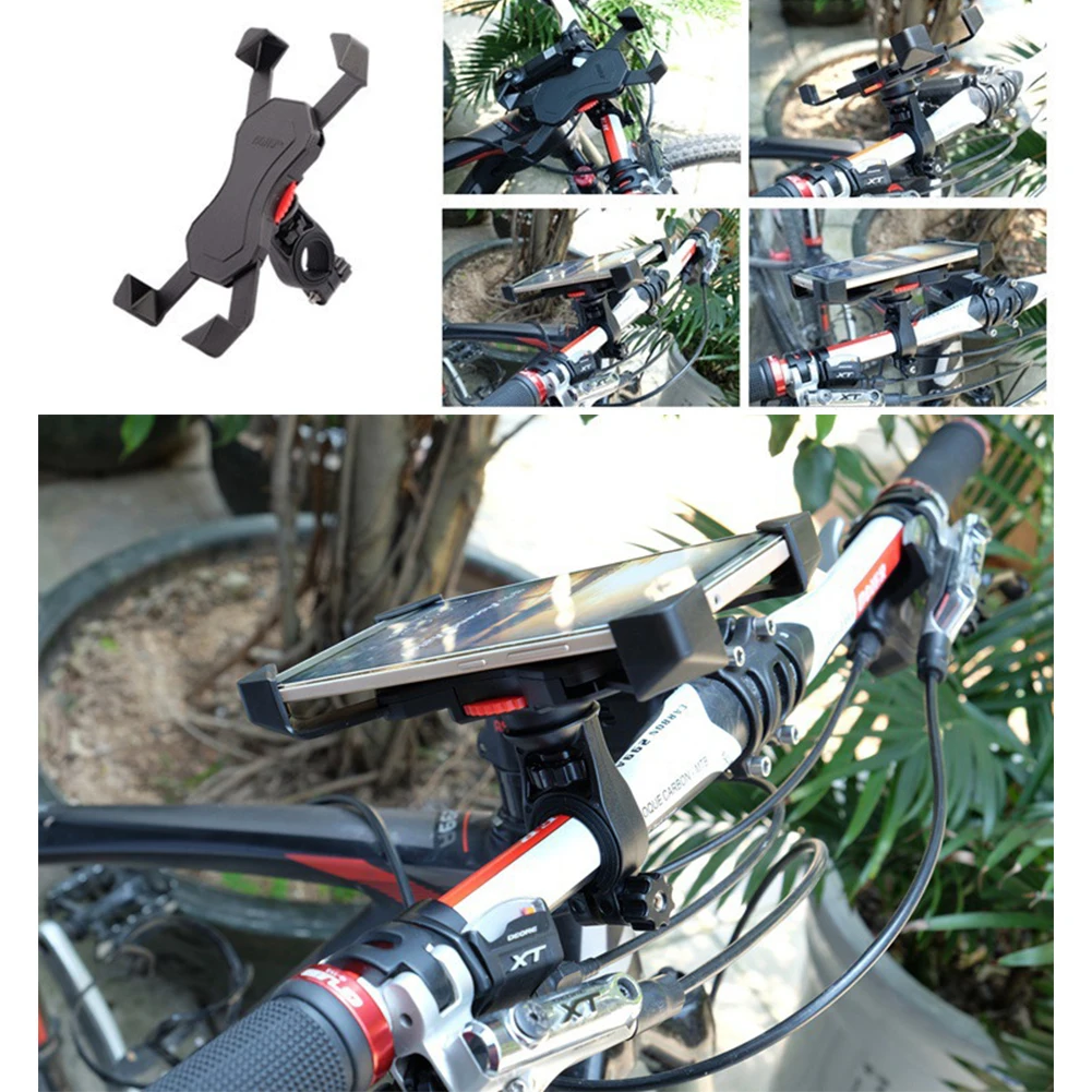 

Bicycle Phone Holder Nylon Motorcycle Phone Holder Universal Joint Structure Bicycle Phone Accessory Shockproof Bracket for Bike
