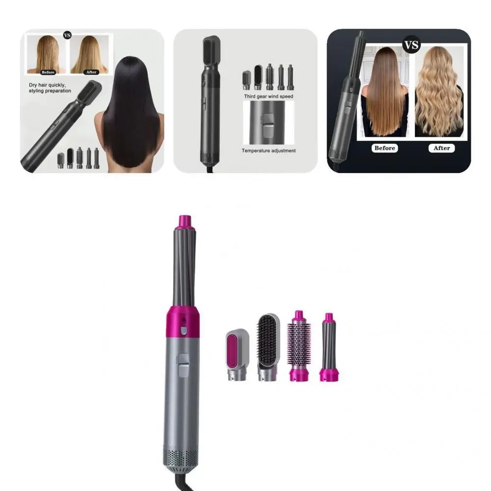 

Styling Tool 1 Set Safe Hair Curler Hot Air Wrap Comb Universal Hair Straightener Convenient for Women