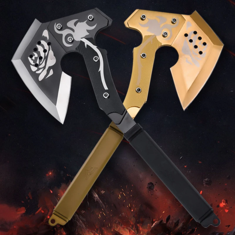 

Outdoor Survival Camping Tactical Combat Axe Hand Axe Multi-purpose Wild Adventure Self-defense Axe Fire Rescue Hammer Axe