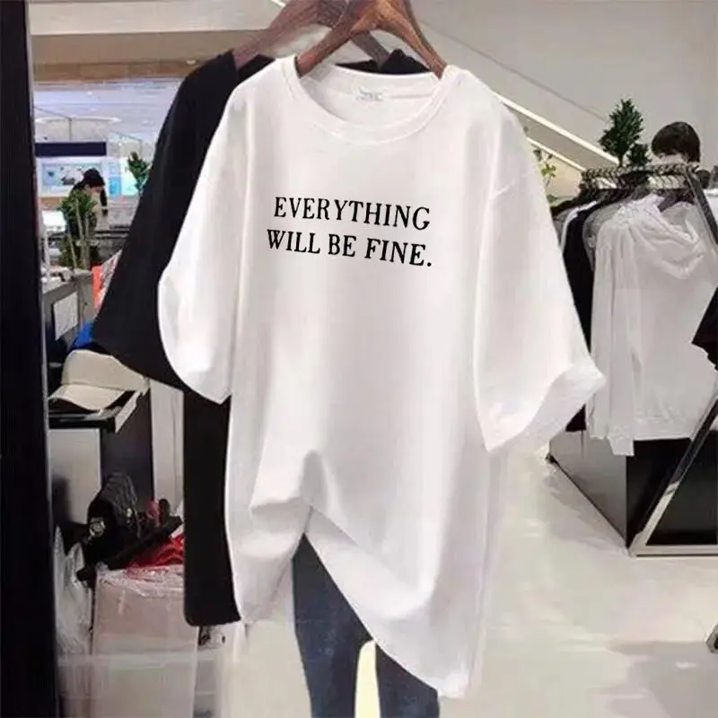 Футболка женская с круглым вырезом и коротким рукавом 45-105 кг