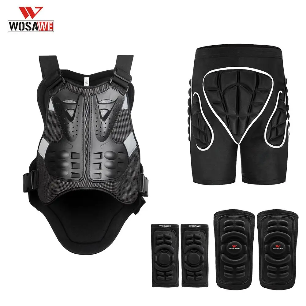 

WOSAWE Adult Motocross Armor Sleeveless Motorcycle Jackets Vest Back Body Protector Off-Road MTB Motorbike Protective Gear Suit