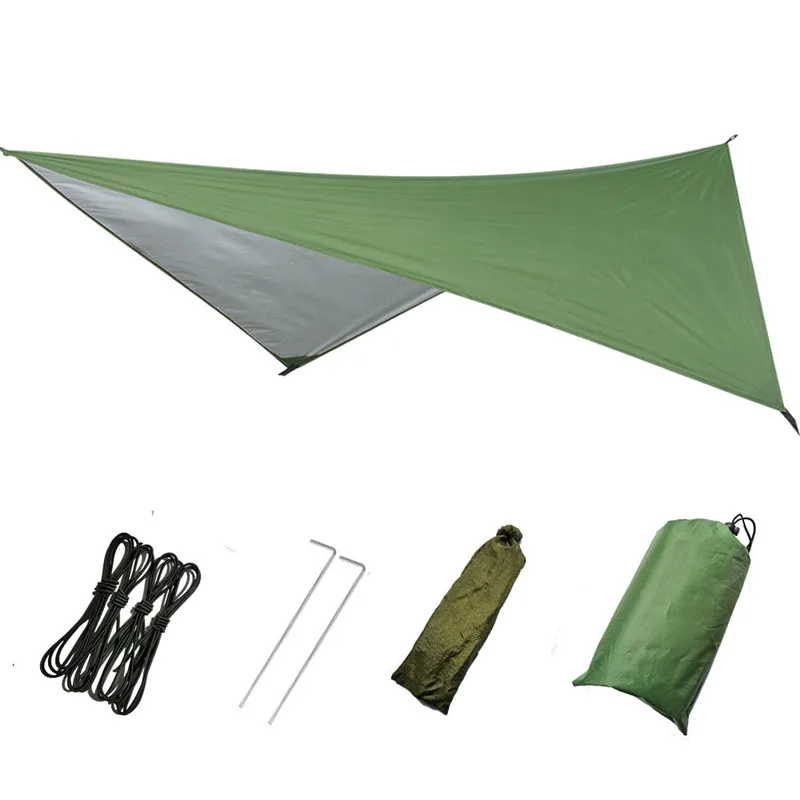 Hammock Camping Tarp Rain Fly,Waterproof Tent Footprint Shelter Canopy Sunshade Cloth Picnic Mat for Outdoor Awning Hiking Beach