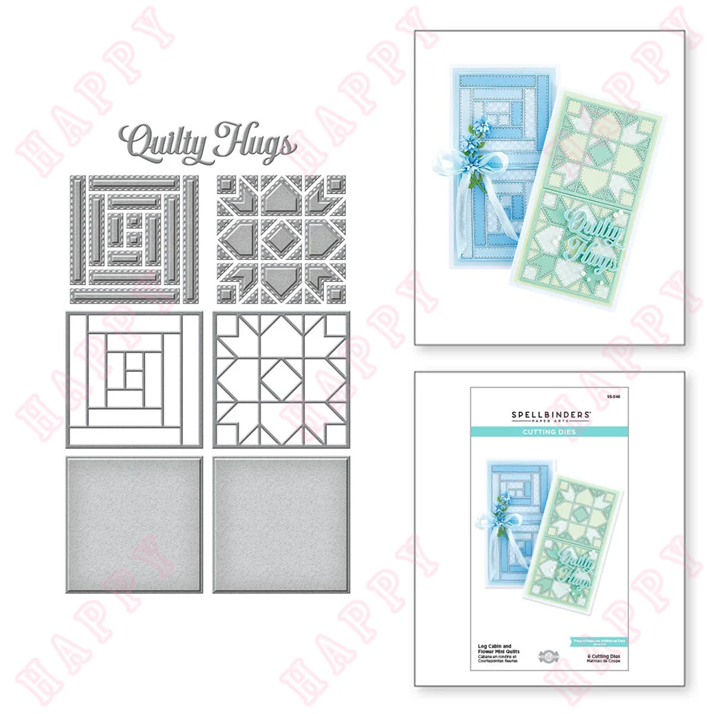 

New Metal Cutting Dies Log Cabin And Flower Scrapbook Diary Decoration Paper Craft Embossing Template DIY Greeting Card Handmade