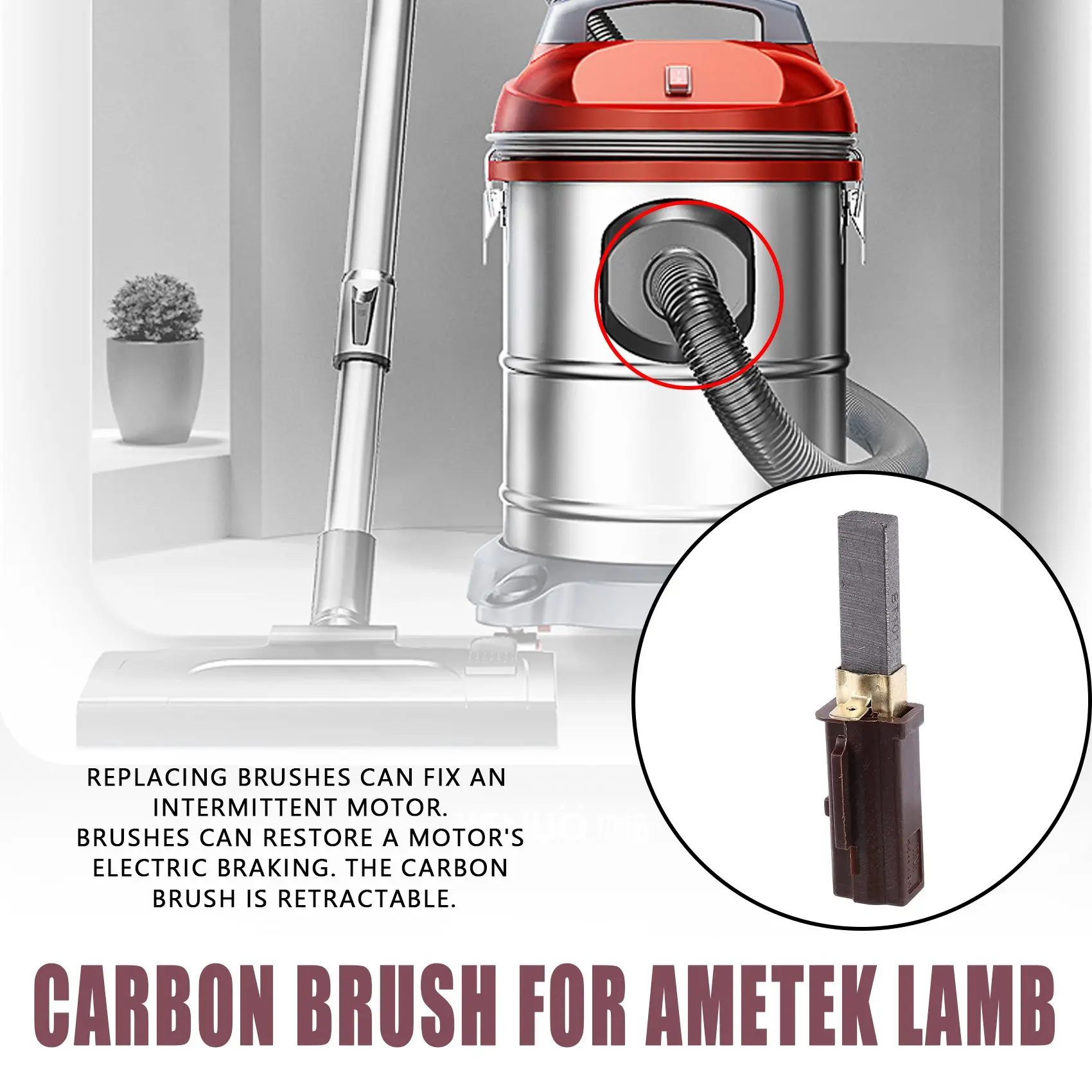 4 шт. вакуумная щетка для угольной щетки Ametek Lamb 2311480 333261 33326-1