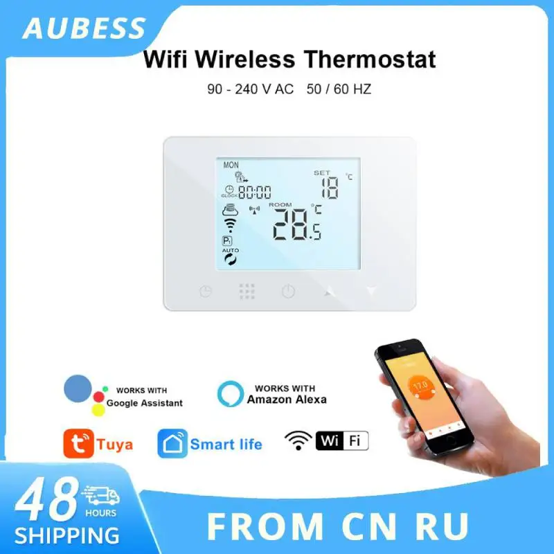

Wifi Smart Thermostat Wall Floor Gas Boiler Water Electric Heating Temperature Controller Device Work With Alexa Google Home