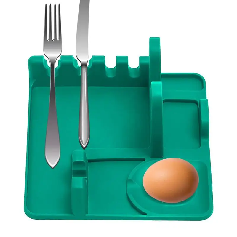 

Silicone Grill Utensil Holder Silicone Kitchen Rest For Grilling Portable Kitchen Spoon Rest Holder For Spatulas Spoons Ladles