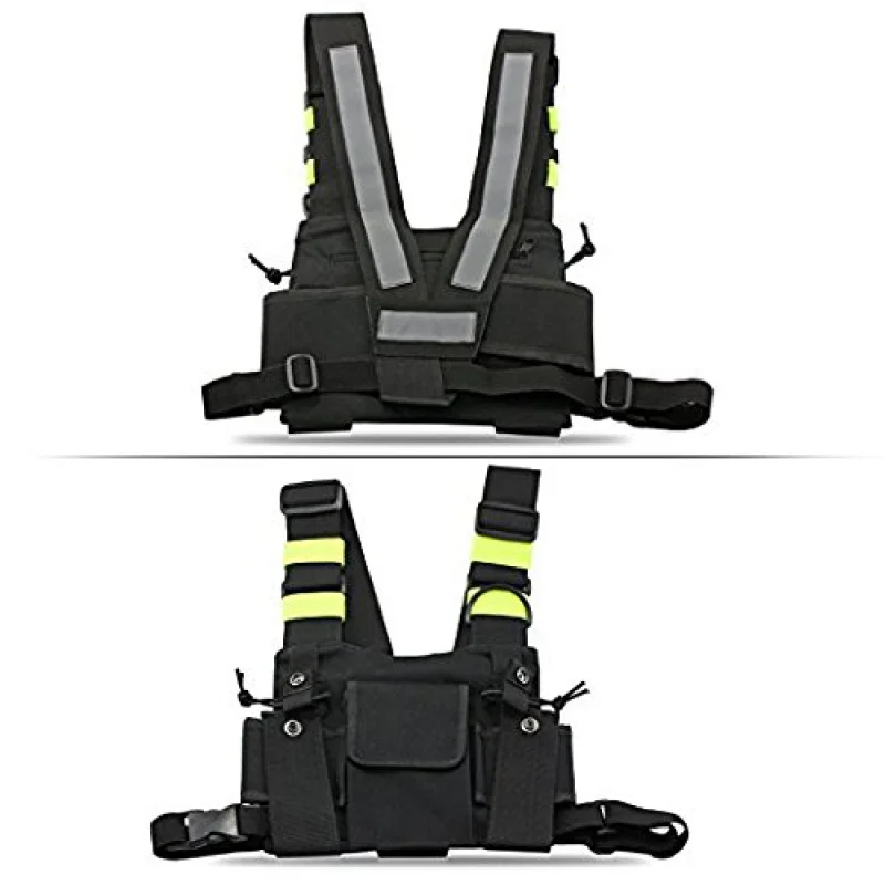 Radios Pocket Radio Chest Harness Chest Front Pack Pouch Holster Vest Rig Carry Case for Walkie Talkie Kenwood Motorola Baofeng