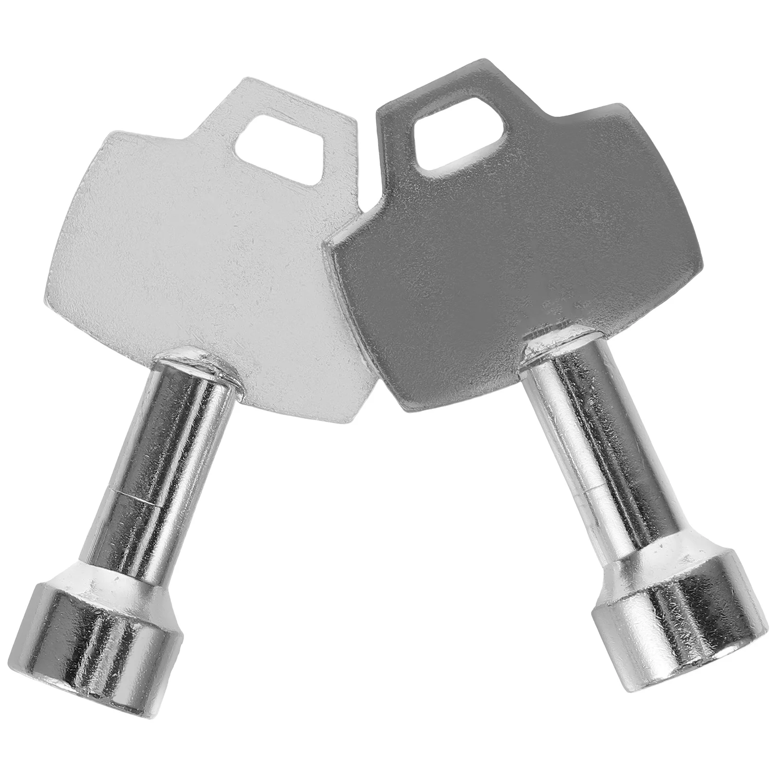 

2 Pcs Wrench Proof Trash Can Triangle Panel Lock Triangular Key Metal Outdoor Water Spigot