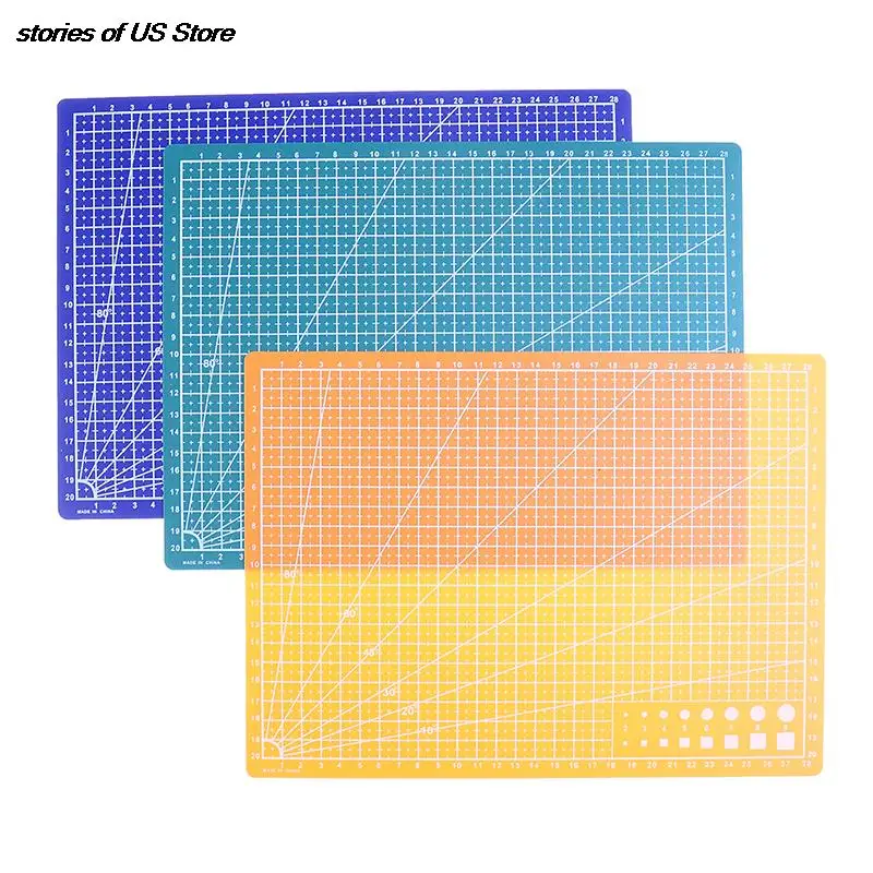 30*22cm A4 Double cutting pad Grid Lines Self Healing Cutting Mat Craft Card Fabric Leather Paper Board New 