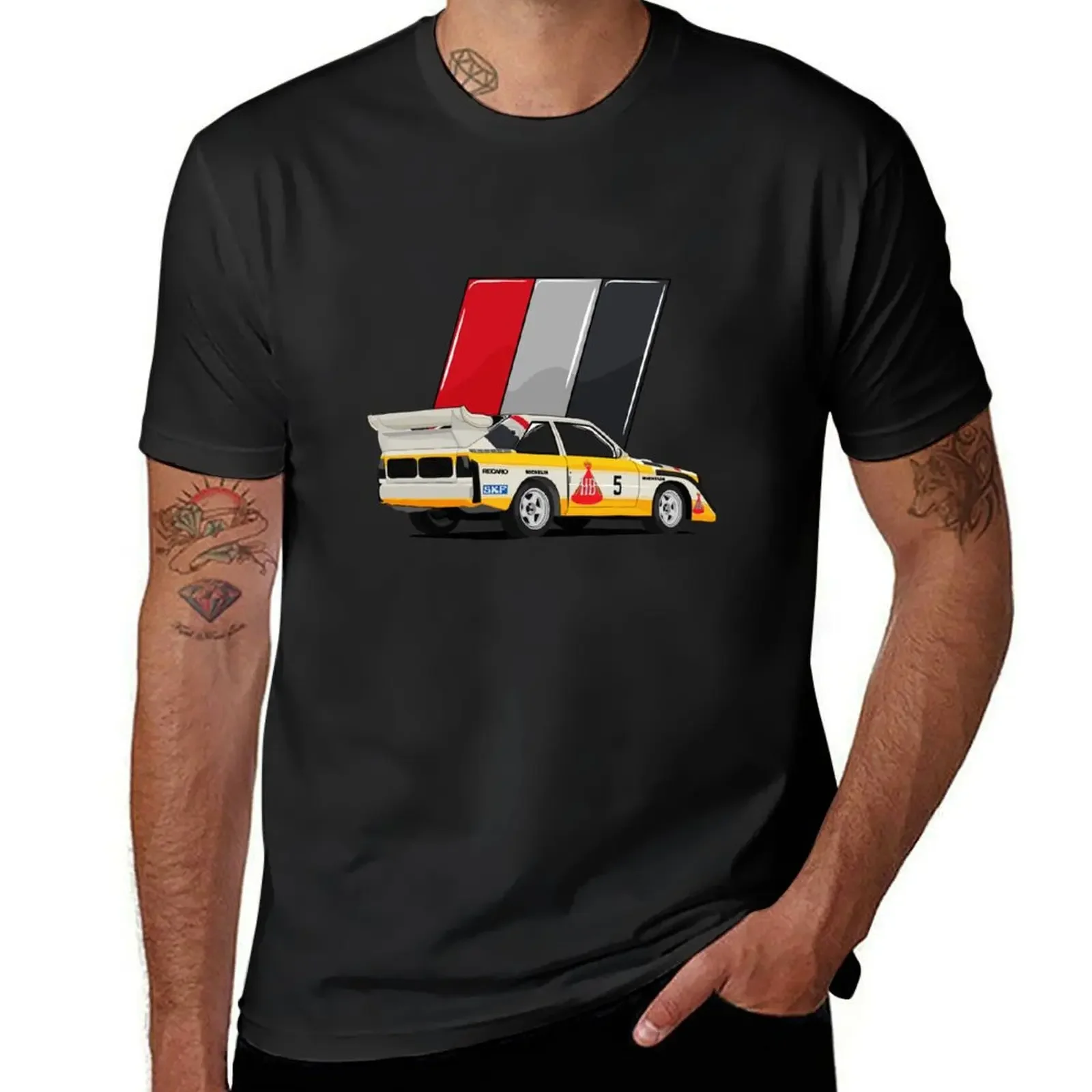 Спортивная футболка Quattro S1 E2 Rally group B летний топ спортивные топы для фанатов