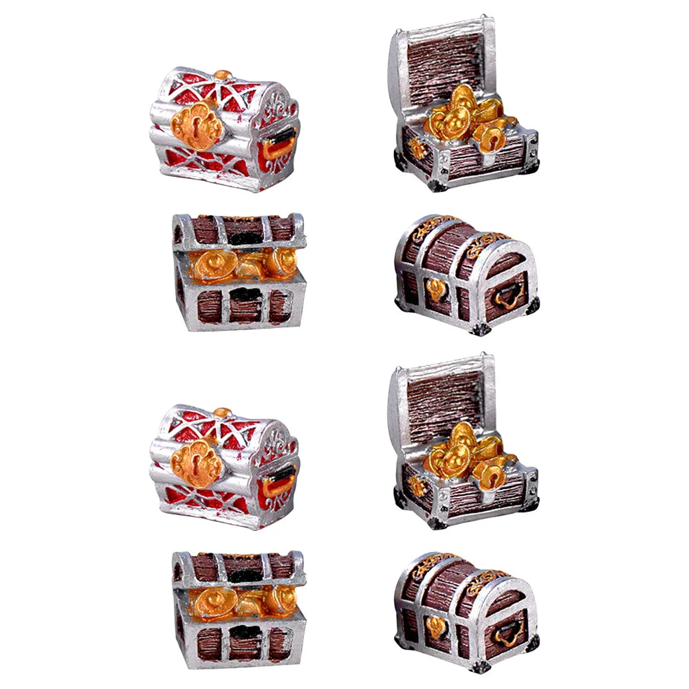 

8Pcs Delicate Decorative Resin Aquarium Adornment Tank Accessories Aquarium Decor Box Model for Home