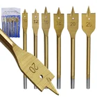 6 шт., плоские сверла с титановым покрытием и шестигранным хвостовиком, 101216182025 мм