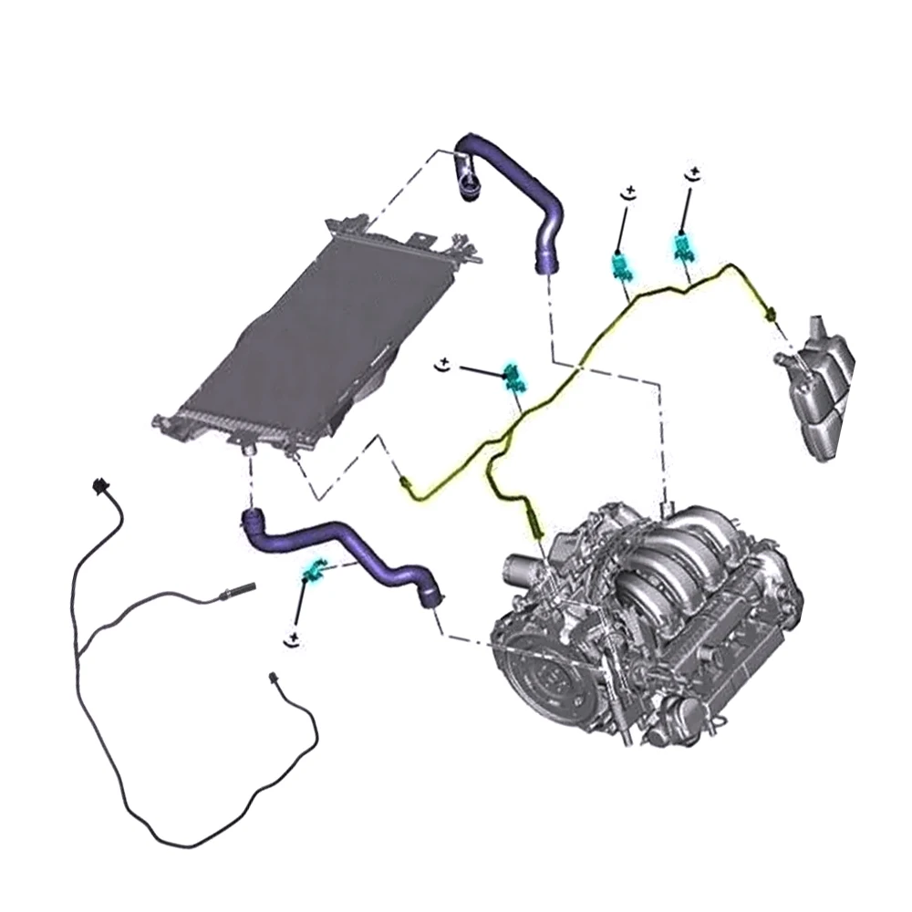 1 шт. резервуар для охлаждающей жидкости радиатора автомобиля шланг Ford Focus 2012 2013