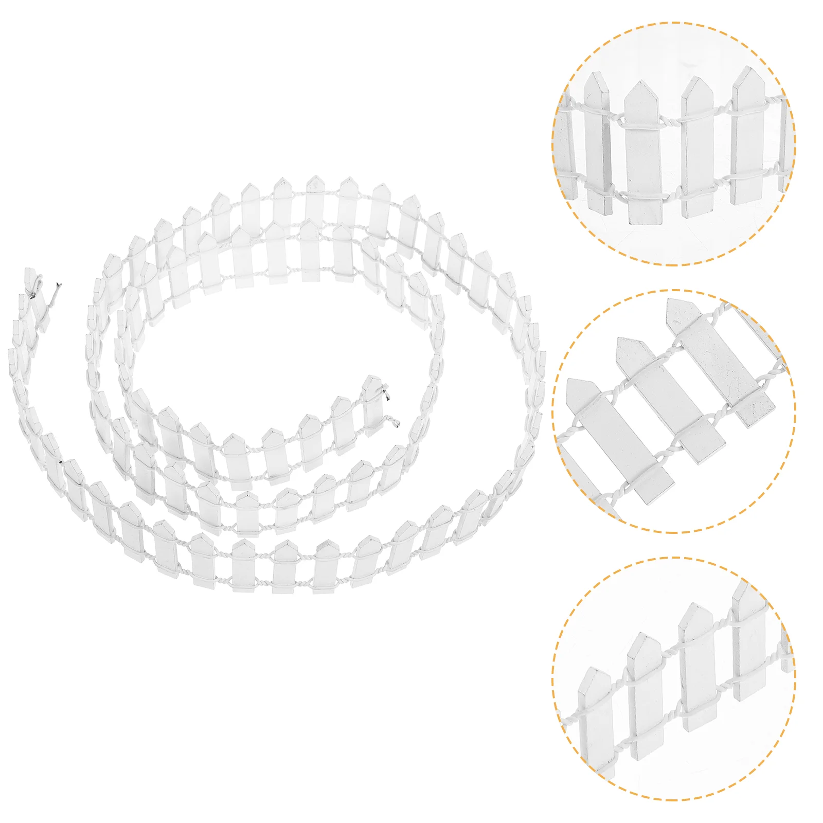 

Picket Fence Mini Miniature Wood Decorative Fences Dedicated Garden Model White Small