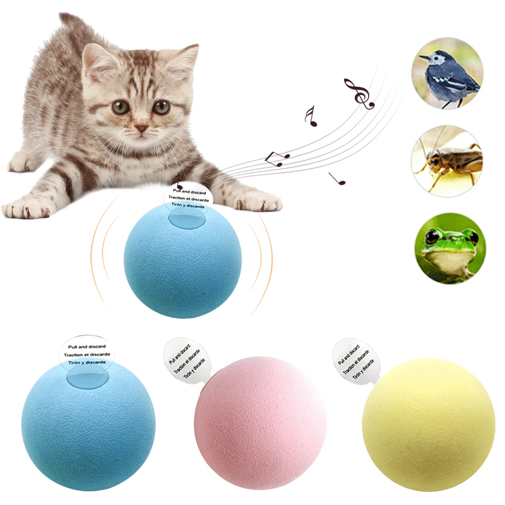 

Smart Cat Toys Interactive Ball Catnip Cat Training Toy Pet Playing Ball Pet Squeaky Supplies Products Toy for Cats Kitten Kitty