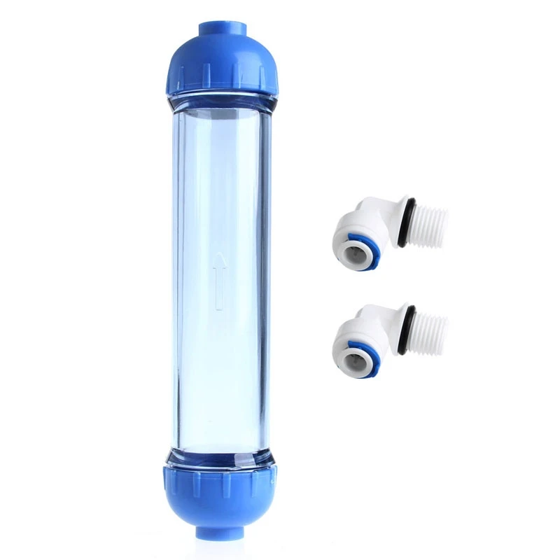 

J2FB Water Filter Housing DIY Fill T33 Shell Filter Tube Transparent Reverse Osmosis