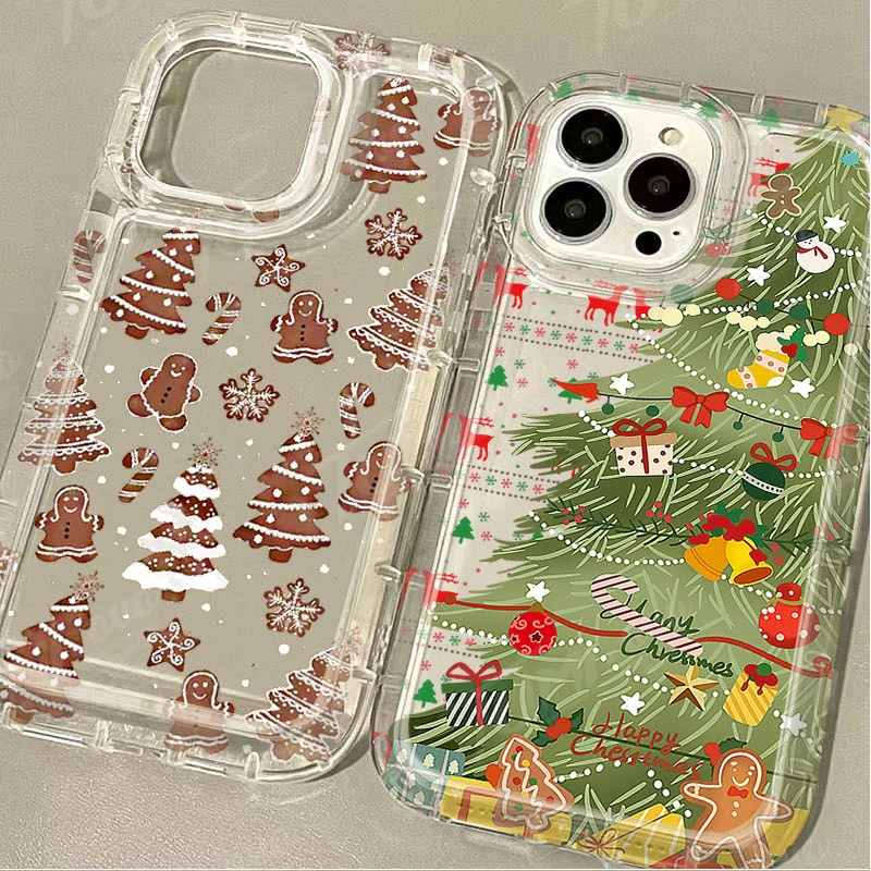 Christmas Tree Biscuit Graphic Case for Xiaomi Redmi Note 13 12 Pro Plus 5G 4G 12S 11 11S 10 10S 9 9S 8 12C 10C Clear Cover