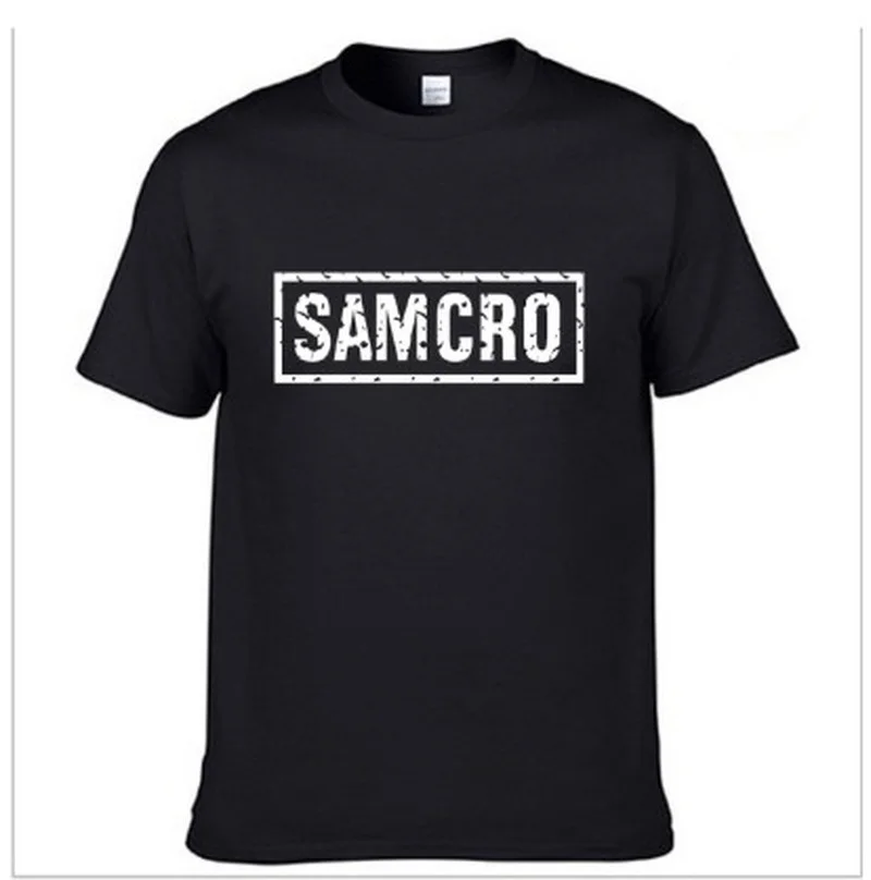 

SOA Sons of anarchy die kind Mode SAMCRO Druck T-Shirt Männer/frauen Mode Hip Hop kurzarm Baumwolle Casual herren